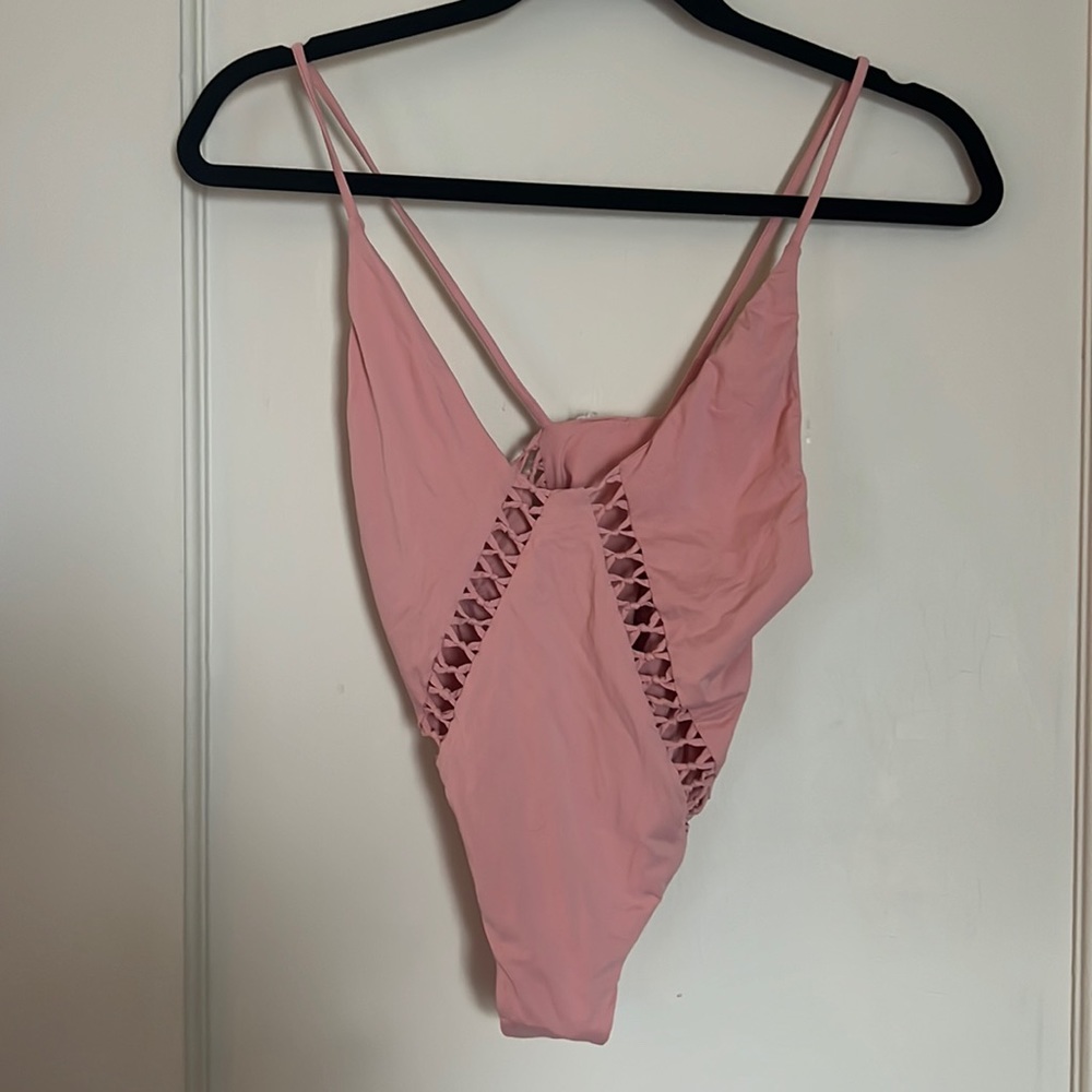 San Lorenzo, pink bathing, suit, size large